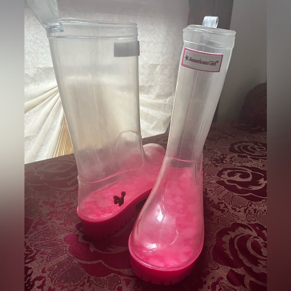 Kids see through rain boots.